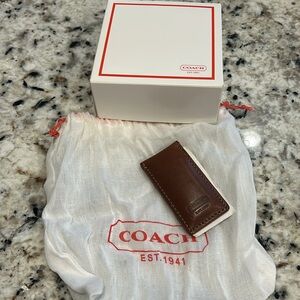NWT Authentic coach  money clip